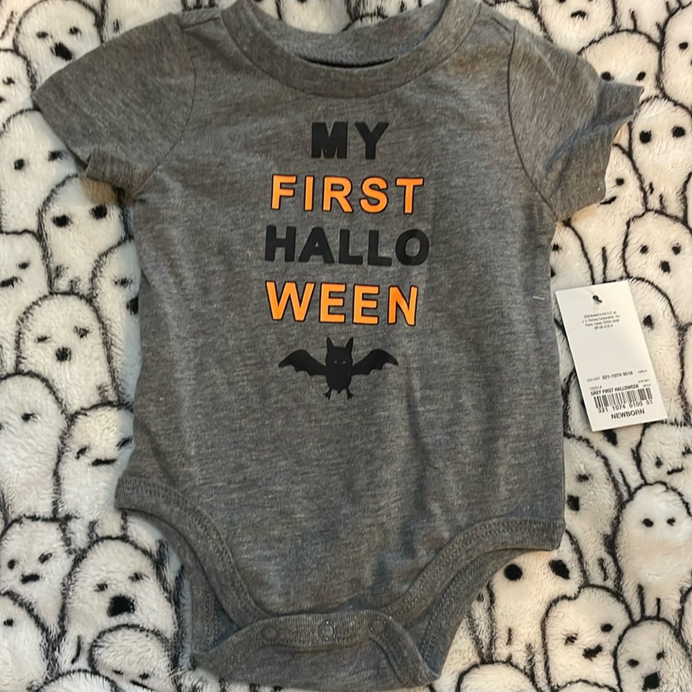 My First Halloween Newborn Onsie